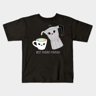 Coffee pot and cup BFF Kids T-Shirt